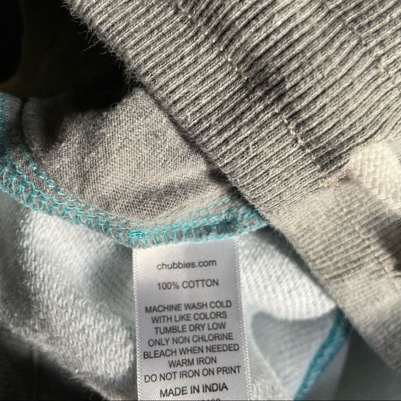 Chubbies Blue & Grey Cotton Lounge Wear Shorts Size Small - Picture 6 of 11